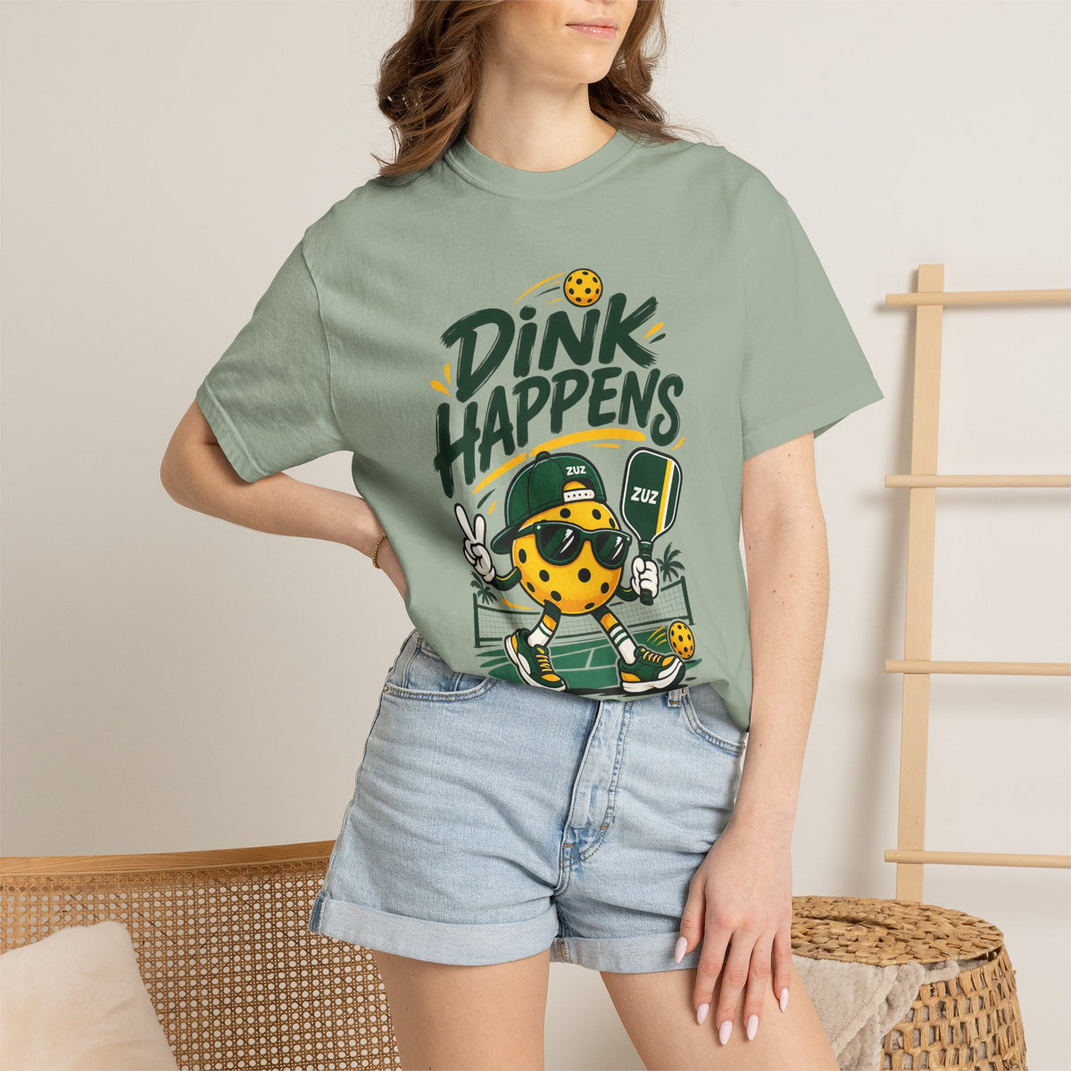 T-Shirt — "Dink Happens" Pickleball Graphic Tee (Just Dink It)