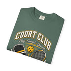 Court Club Pickleball T-Shirt — Vintage Paddle & Racket Graphic