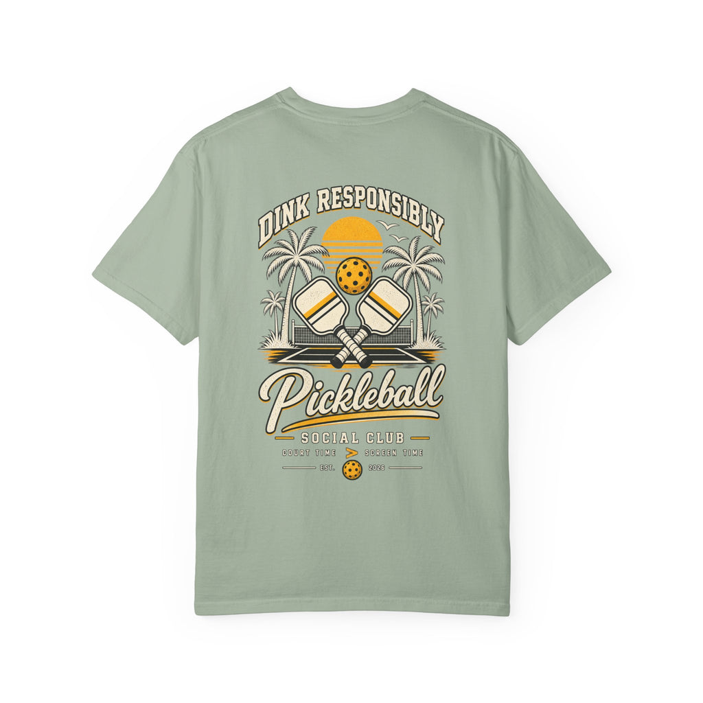Pickleball T-Shirt - "Dink Responsibly" Beach Paddle Tee