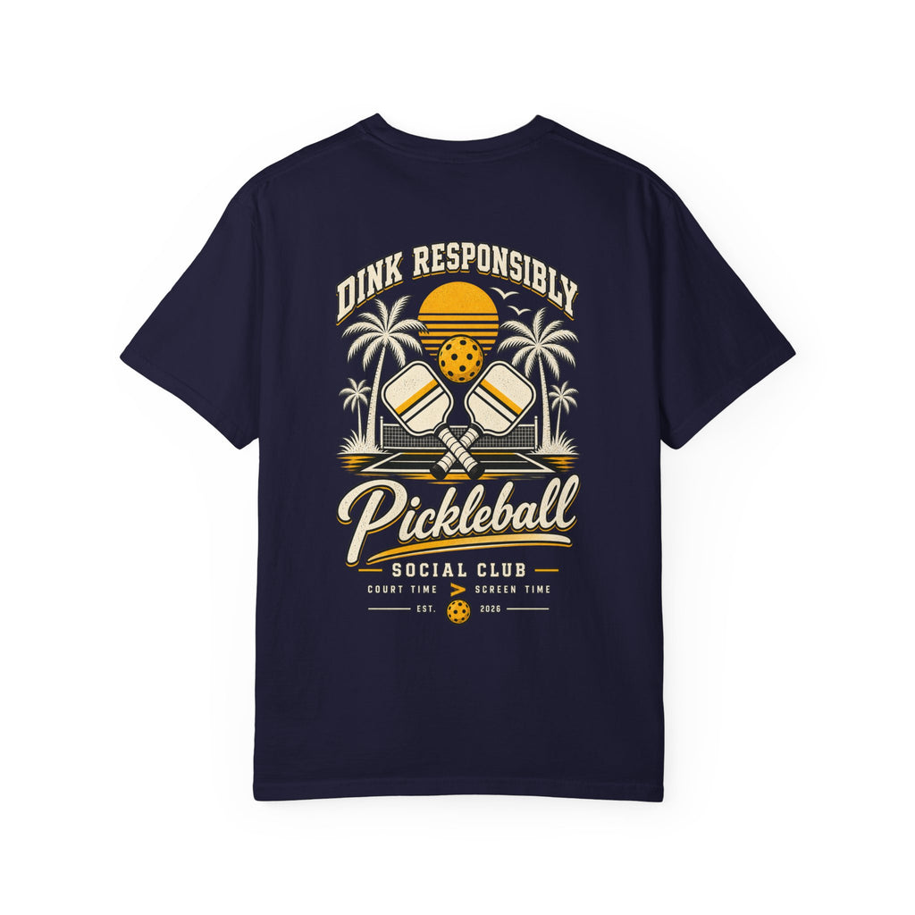 Pickleball T-Shirt - "Dink Responsibly" Beach Paddle Tee