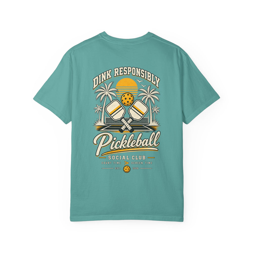 Pickleball T-Shirt - "Dink Responsibly" Beach Paddle Tee