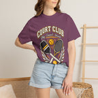 Court Club Pickleball T-Shirt — Vintage Paddle & Racket Graphic