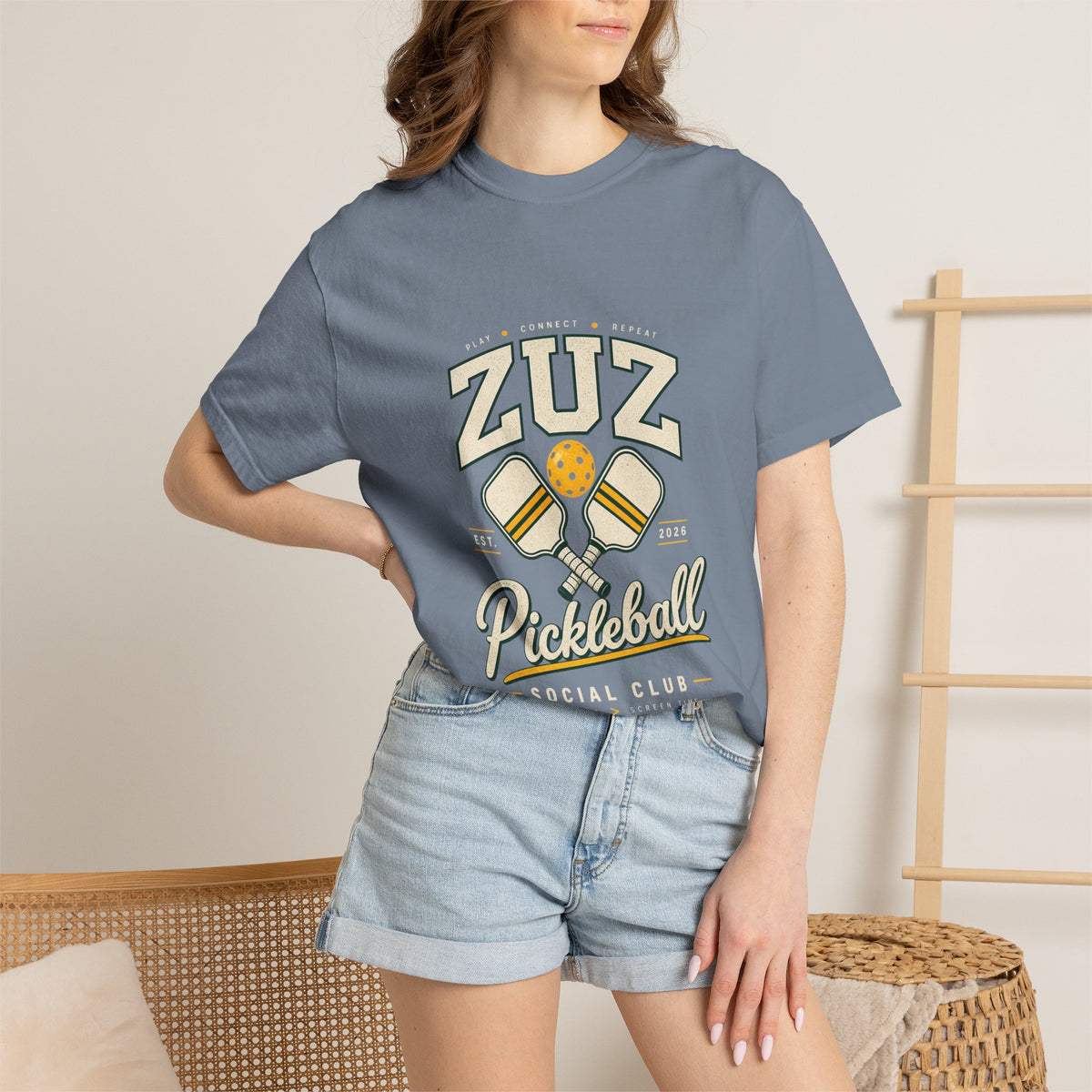Pickleball Social Club T-Shirt — ZUZ Vintage Paddle Design