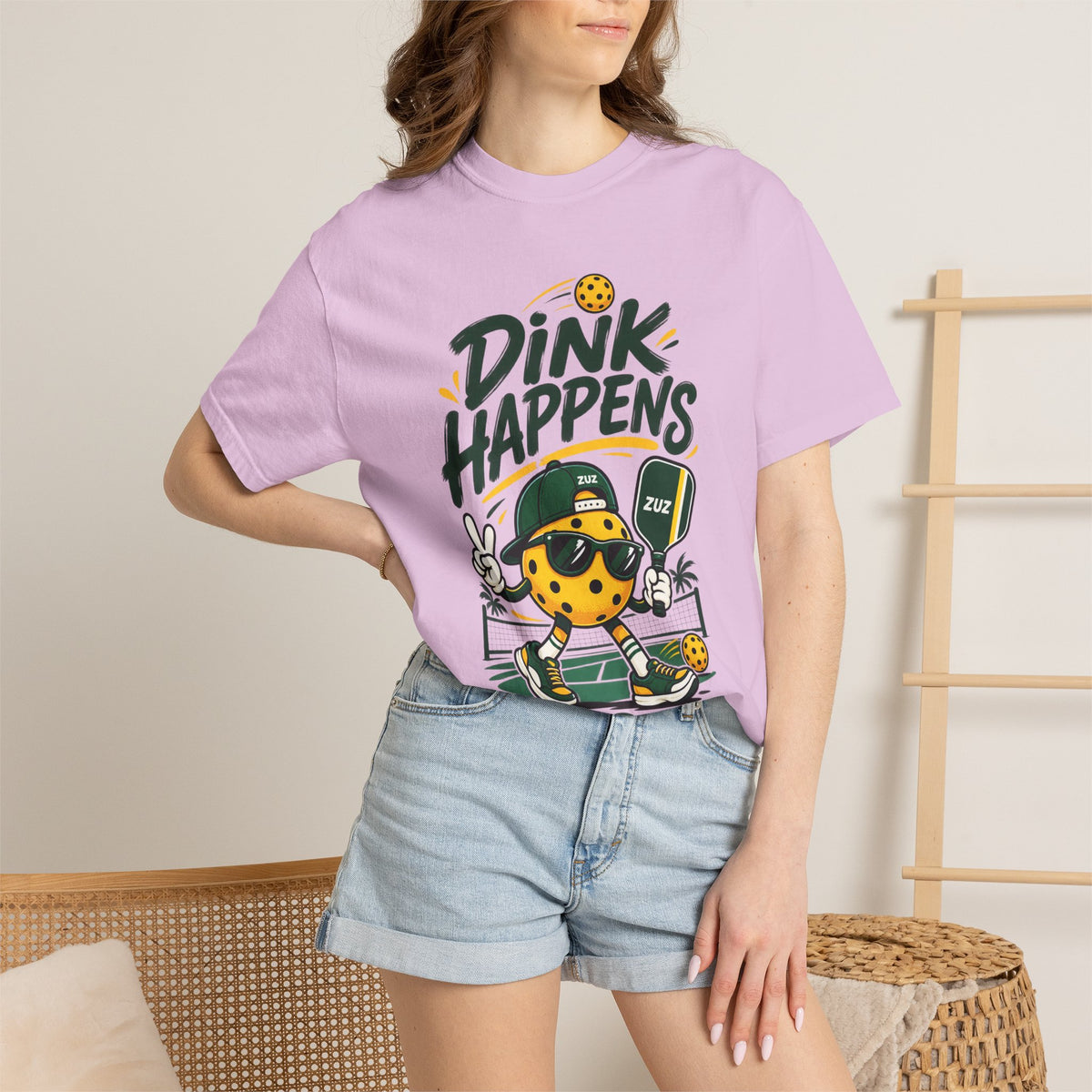 T-Shirt — "Dink Happens" Pickleball Graphic Tee (Just Dink It)