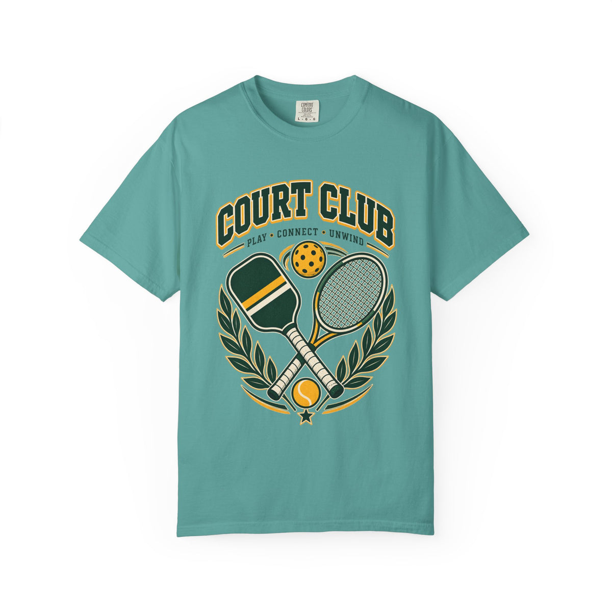 Court Club T-Shirt — Vintage Pickleball & Tennis Graphic Tee
