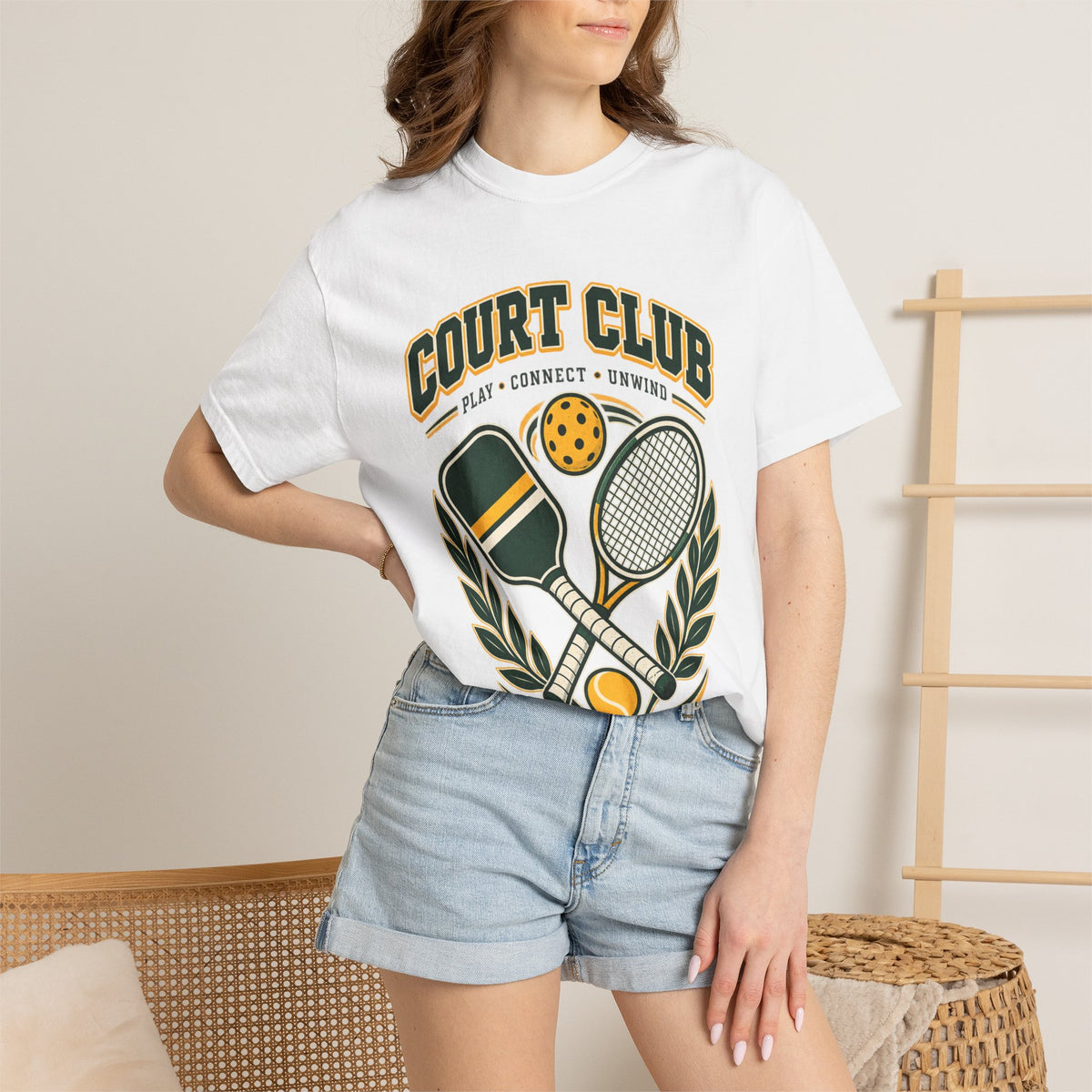 Court Club T-Shirt — Vintage Pickleball & Tennis Graphic Tee