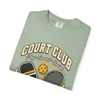 Court Club Pickleball T-Shirt — Vintage Paddle & Racket Graphic
