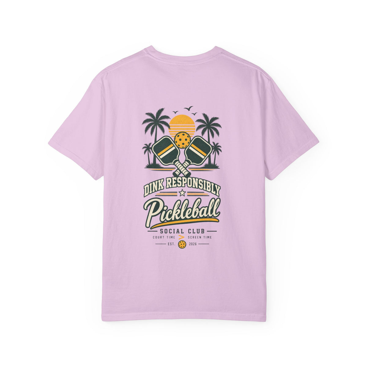 Pickleball Social Club T-Shirt — "Dink Responsibly" Graphic