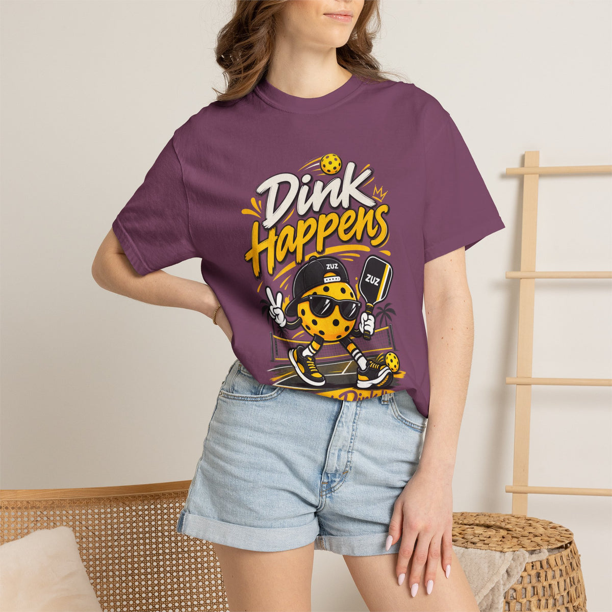 Pickleball 'Dink Happens' T-Shirt — Funny Pickleball Player Tee