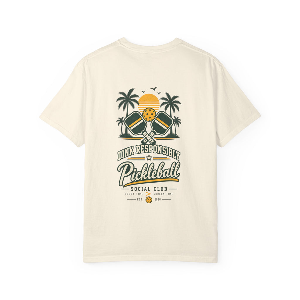 Pickleball Social Club T-Shirt — "Dink Responsibly" Graphic