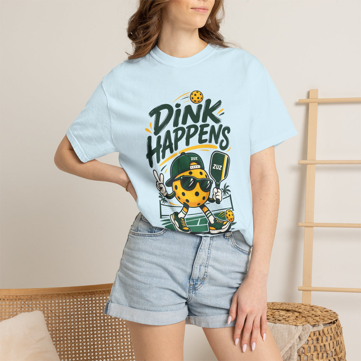 T-Shirt — "Dink Happens" Pickleball Graphic Tee (Just Dink It)