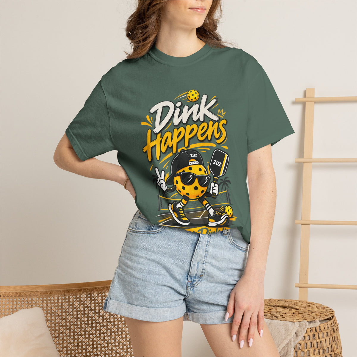 Pickleball 'Dink Happens' T-Shirt — Funny Pickleball Player Tee