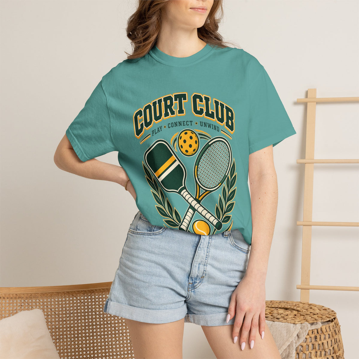 Court Club T-Shirt — Vintage Pickleball & Tennis Graphic Tee
