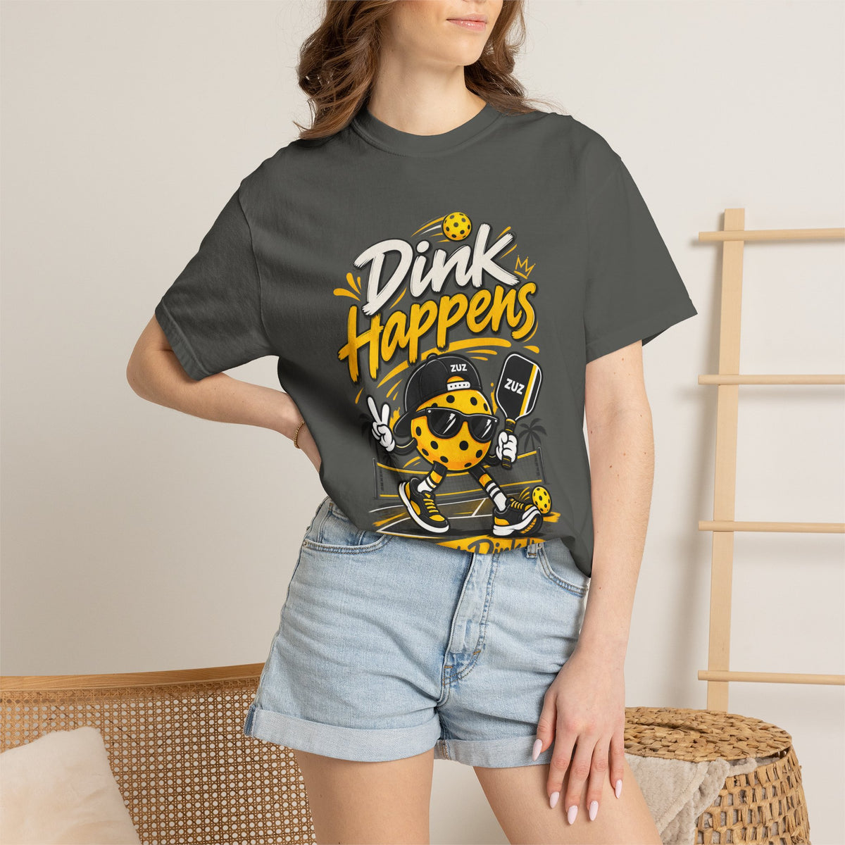 Pickleball 'Dink Happens' T-Shirt — Funny Pickleball Player Tee
