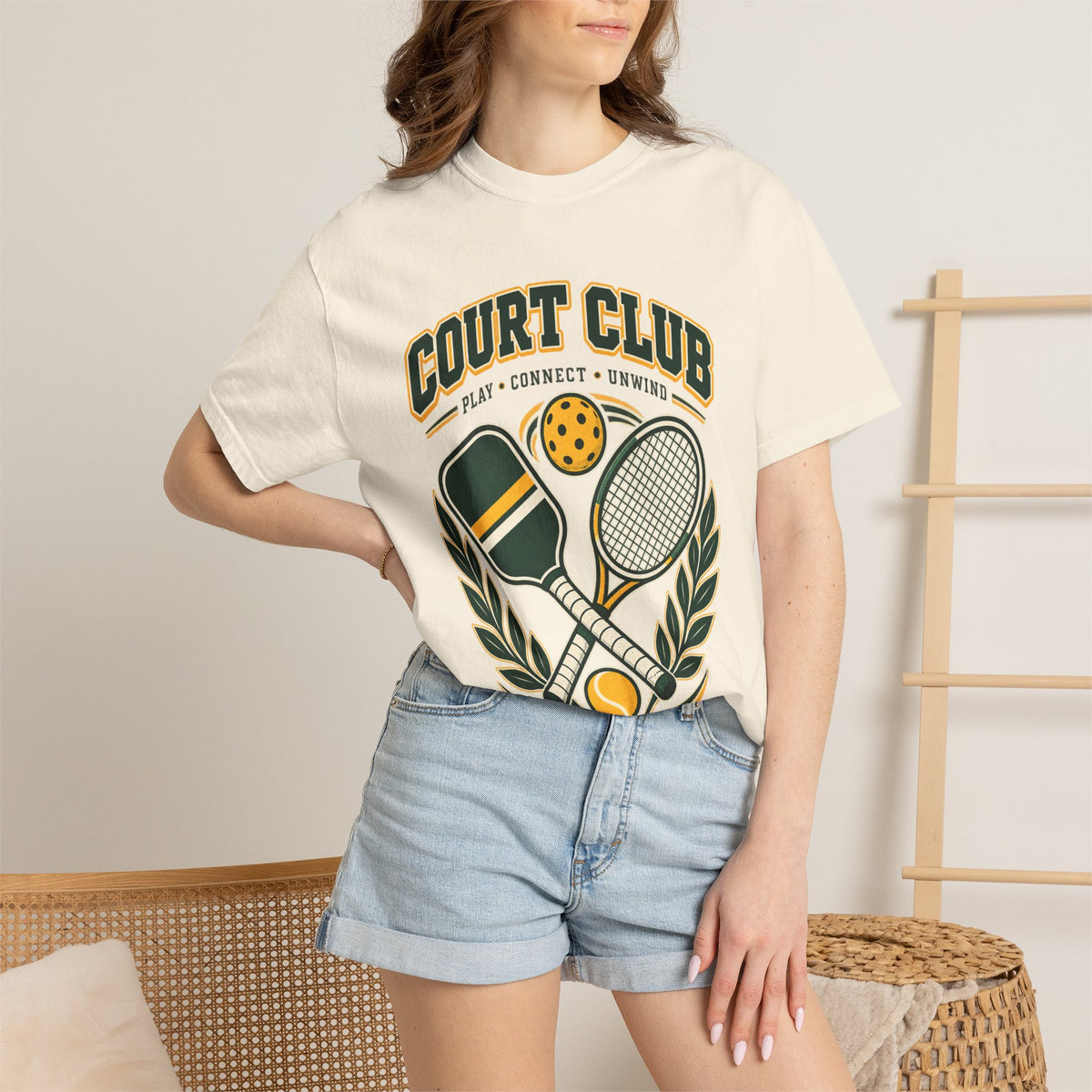 Court Club T-Shirt — Vintage Pickleball & Tennis Graphic Tee