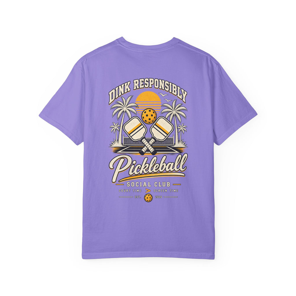Pickleball T-Shirt - "Dink Responsibly" Beach Paddle Tee