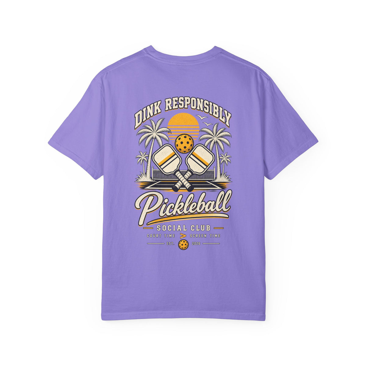 Pickleball T-Shirt - "Dink Responsibly" Beach Paddle Tee