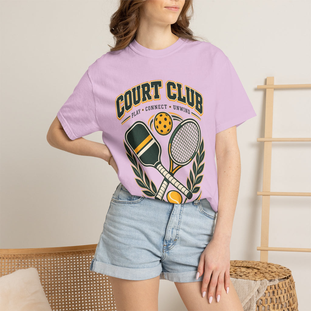Court Club T-Shirt — Vintage Pickleball & Tennis Graphic Tee