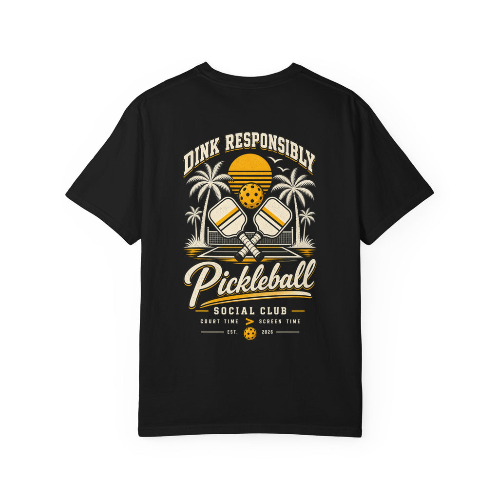 Pickleball T-Shirt - "Dink Responsibly" Beach Paddle Tee